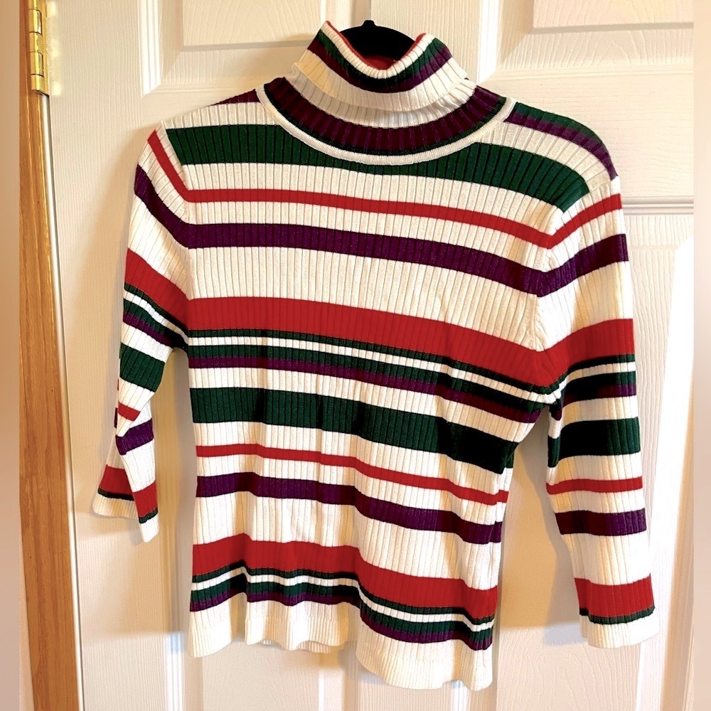 Only worn once - like new Banned Retro L vintage striped jumper